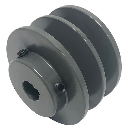 B B MANUFACTURING Finished Bore 2 Groove V-Belt Pulley 3.95 inch OD 2BK40x5/8